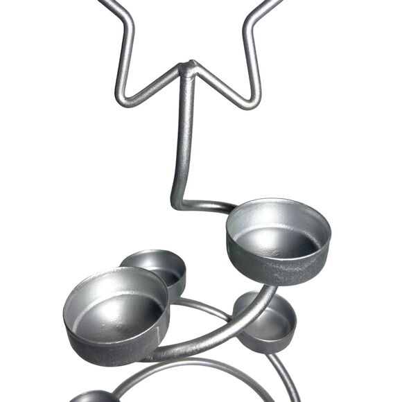 Christmas Tree Alternative 6 Tea Light Candle Holder by International Silver Co - Picture 3 of 7